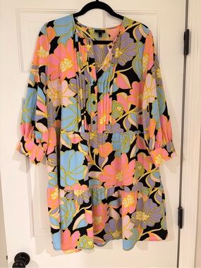 Target Floral Mini Dress in Pink, Blue & Black